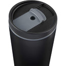 Santino 16 oz Recycled Tumbler with Dual Function Lid — Black (BK) — blank detail view