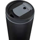 Santino 16 oz Recycled Tumbler with Dual Function Lid — Black (BK) — blank detail view