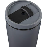Santino 16 oz Recycled Tumbler with Dual Function Lid — Charcoal (CH) — blank detail view — 16