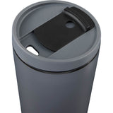 Santino 16 oz Recycled Tumbler with Dual Function Lid — Charcoal (CH) — blank detail view — 15