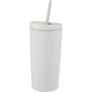 Santino 16 oz Recycled Tumbler with Dual Function Lid — Cream (CR) — blank left angle