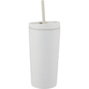 Santino 16 oz Recycled Tumbler with Dual Function Lid — Cream (CR) — blank right angle