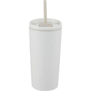 Santino 16 oz Recycled Tumbler with Dual Function Lid — Cream (CR) — blank back view