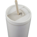 Santino 16 oz Recycled Tumbler with Dual Function Lid — Cream (CR) — blank detail view