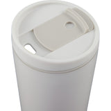 Santino 16 oz Recycled Tumbler with Dual Function Lid — Cream (CR) — blank detail view — 35