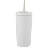 Santino 16 oz Recycled Tumbler with Dual Function Lid — Cream (CR) — blank front view — 33