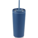 Santino 16 oz Recycled Tumbler with Dual Function Lid — Navy (NY) — blank back view