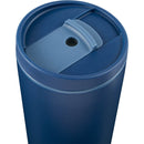 Santino 16 oz Recycled Tumbler with Dual Function Lid — Navy (NY) — blank detail view