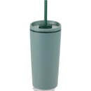 Santino 16 oz Recycled Tumbler with Dual Function Lid — Sage (SG) — blank back view