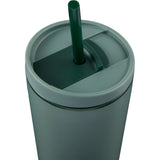 Santino 16 oz Recycled Tumbler with Dual Function Lid — Sage (SG) — blank detail view — 27