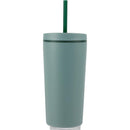 Santino 16 oz Recycled Tumbler with Dual Function Lid — Sage (SG) — blank front view