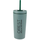 Santino 16 oz Recycled Tumbler with Dual Function Lid — Sage (SG) — decorated front view