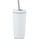 Santino 16 oz Recycled Tumbler with Dual Function Lid — White (WH) — blank left angle
