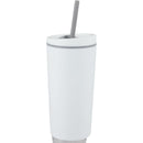 Santino 16 oz Recycled Tumbler with Dual Function Lid — White (WH) — blank right angle