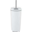 Santino 16 oz Recycled Tumbler with Dual Function Lid — White (WH) — blank back view