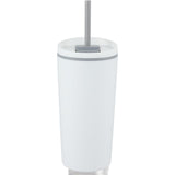 Santino 16 oz Recycled Tumbler with Dual Function Lid — White (WH) — blank back view — 59