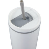 Santino 16 oz Recycled Tumbler with Dual Function Lid — White (WH) — blank detail view — 57