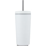 Santino 16 oz Recycled Tumbler with Dual Function Lid — White (WH) — blank front view — 54