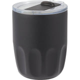 Olla 10 oz Vacuum Coffee Cup with Ceramic Liner — Black (BK) — blank left angle — 46