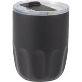 Olla 10 oz Vacuum Coffee Cup with Ceramic Liner — Black (BK) — blank right angle — 45