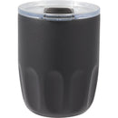 Olla 10 oz Vacuum Coffee Cup with Ceramic Liner — Black (BK) — blank back view
