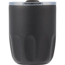 Olla 10 oz Vacuum Coffee Cup with Ceramic Liner — Black (BK) — blank front view