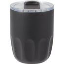 Olla 10 oz Vacuum Coffee Cup with Ceramic Liner — Black (BK) — blank front view