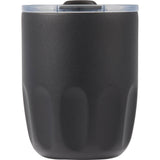 Olla 10 oz Vacuum Coffee Cup with Ceramic Liner — Black (BK) — blank front view — 40