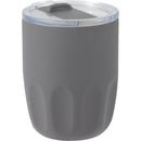 Olla 10 oz Vacuum Coffee Cup with Ceramic Liner — Charcoal (CH) — blank right angle