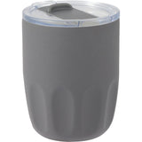 Olla 10 oz Vacuum Coffee Cup with Ceramic Liner — Charcoal (CH) — blank right angle — 27