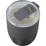 Olla 10 oz Vacuum Coffee Cup with Ceramic Liner — Charcoal (CH) — blank detail view — 24