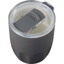 Olla 10 oz Vacuum Coffee Cup with Ceramic Liner — Charcoal (CH) — blank detail view