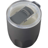 Olla 10 oz Vacuum Coffee Cup with Ceramic Liner — Charcoal (CH) — blank detail view — 23