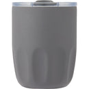 Olla 10 oz Vacuum Coffee Cup with Ceramic Liner — Charcoal (CH) — blank front view
