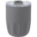 Olla 10 oz Vacuum Coffee Cup with Ceramic Liner — Charcoal (CH) — blank front view