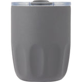 Olla 10 oz Vacuum Coffee Cup with Ceramic Liner — Charcoal (CH) — blank front view — 22