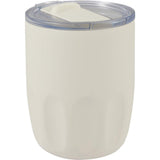 Olla 10 oz Vacuum Coffee Cup with Ceramic Liner — Cream (CR) — blank right angle — 36