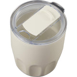 Olla 10 oz Vacuum Coffee Cup with Ceramic Liner — Cream (CR) — blank detail view — 33