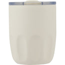 Olla 10 oz Vacuum Coffee Cup with Ceramic Liner — Cream (CR) — blank front view