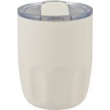 Olla 10 oz Vacuum Coffee Cup with Ceramic Liner — Cream (CR) — blank front view — 30