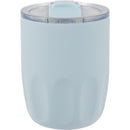 Olla 10 oz Vacuum Coffee Cup with Ceramic Liner — Light Blue (LBL) — blank front view