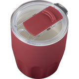 Olla 10 oz Vacuum Coffee Cup with Ceramic Liner — Maroon (MR) — blank detail view — 15