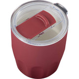 Olla 10 oz Vacuum Coffee Cup with Ceramic Liner — Maroon (MR) — blank detail view — 14