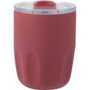 Olla 10 oz Vacuum Coffee Cup with Ceramic Liner — Maroon (MR) — blank front view