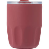 Olla 10 oz Vacuum Coffee Cup with Ceramic Liner — Maroon (MR) — blank front view — 13