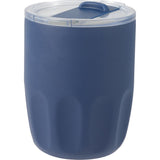 Olla 10 oz Vacuum Coffee Cup with Ceramic Liner — Navy (NY) — blank left angle — 84