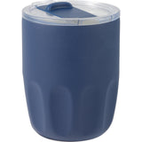 Olla 10 oz Vacuum Coffee Cup with Ceramic Liner — Navy (NY) — blank right angle — 83