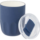 Olla 10 oz Vacuum Coffee Cup with Ceramic Liner — Navy (NY) — blank detail view