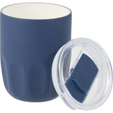 Olla 10 oz Vacuum Coffee Cup with Ceramic Liner — Navy (NY) — blank detail view — 81