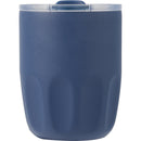 Olla 10 oz Vacuum Coffee Cup with Ceramic Liner — Navy (NY) — blank front view